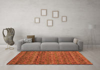 Machine Washable Abstract Orange Contemporary Rug, wshcon709org