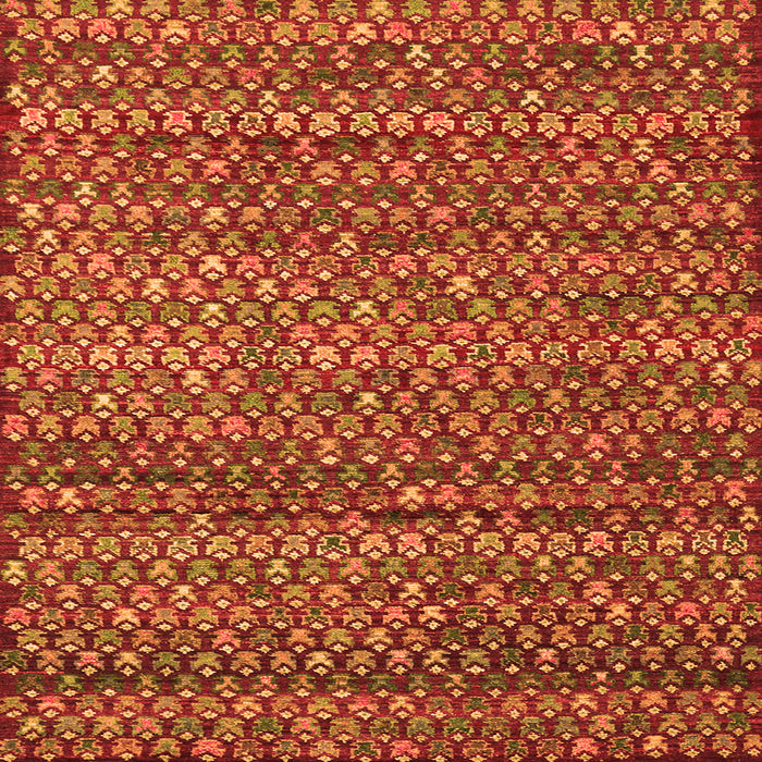 Serging Thickness of Abstract Orange Contemporary Rug, con709org