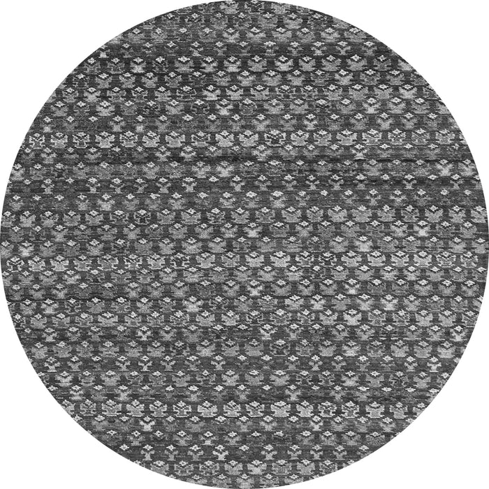 Square Abstract Gray Contemporary Rug, con709gry