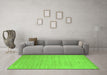 Machine Washable Solid Green Modern Area Rugs in a Living Room,, wshcon70grn