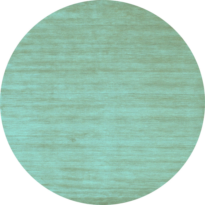 Round Solid Light Blue Modern Rug, con70lblu