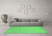 Machine Washable Solid Emerald Green Modern Area Rugs in a Living Room,, wshcon70emgrn