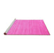 Sideview of Machine Washable Solid Pink Modern Rug, wshcon70pnk