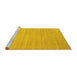 Sideview of Machine Washable Solid Yellow Modern Rug, wshcon70yw