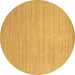 Round Machine Washable Solid Brown Modern Rug, wshcon70brn