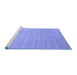 Sideview of Machine Washable Solid Blue Modern Rug, wshcon70blu