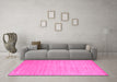 Machine Washable Solid Pink Modern Rug in a Living Room, wshcon70pnk