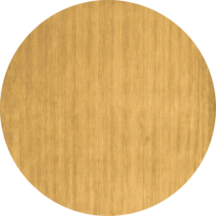 Round Solid Brown Modern Rug, con70brn