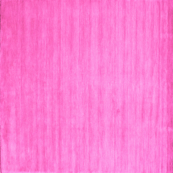 Square Machine Washable Solid Pink Modern Rug, wshcon70pnk