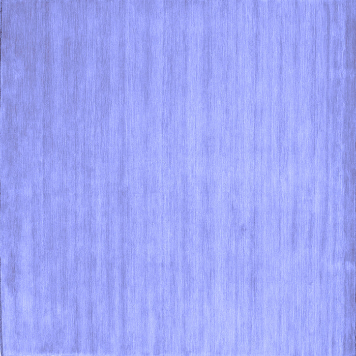 Square Solid Blue Modern Rug, con70blu