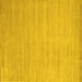 Square Machine Washable Solid Yellow Modern Rug, wshcon70yw