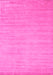 Machine Washable Solid Pink Modern Rug, wshcon70pnk