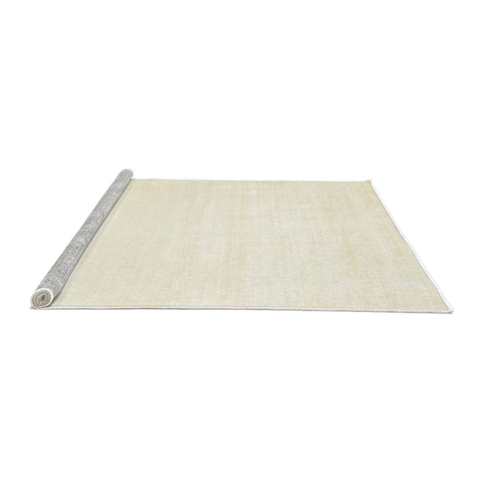 Serging Thickness of Machine Washable Contemporary Blanched Almond Beige Rug, wshcon71