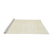 Serging Thickness of Machine Washable Contemporary Blanched Almond Beige Rug, wshcon71