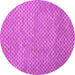 Round Machine Washable Abstract Purple Contemporary Area Rugs, wshcon710pur