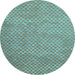 Round Machine Washable Abstract Light Blue Contemporary Rug, wshcon710lblu