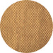 Round Abstract Brown Contemporary Rug, con710brn