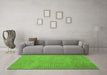 Machine Washable Abstract Green Contemporary Area Rugs in a Living Room,, wshcon710grn