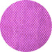 Round Abstract Purple Contemporary Rug, con710pur