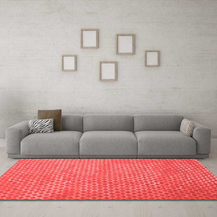 Contemporary Red Washable Rugs
