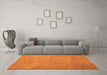 Machine Washable Abstract Orange Contemporary Area Rugs in a Living Room, wshcon710org