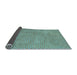 Sideview of Abstract Light Blue Contemporary Rug, con710lblu