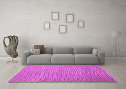 Machine Washable Abstract Purple Contemporary Area Rugs in a Living Room, wshcon710pur