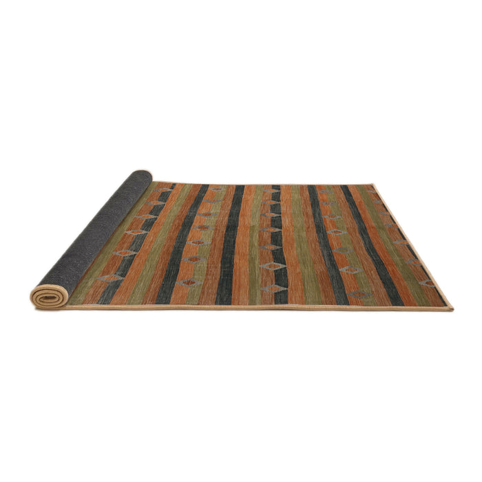 Thickness of Contemporary Sienna Brown Modern Rug, con711