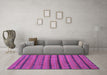 Machine Washable Abstract Purple Contemporary Area Rugs in a Living Room, wshcon711pur