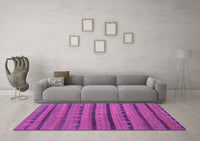 Machine Washable Abstract Purple Contemporary Rug, wshcon711pur