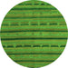 Square Abstract Green Contemporary Rug, con711grn