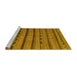 Sideview of Machine Washable Abstract Yellow Contemporary Rug, wshcon711yw
