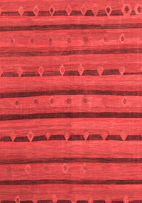 Abstract Red Contemporary Rug, con711red