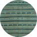 Round Machine Washable Abstract Light Blue Contemporary Rug, wshcon711lblu