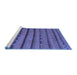 Sideview of Machine Washable Abstract Blue Contemporary Rug, wshcon711blu