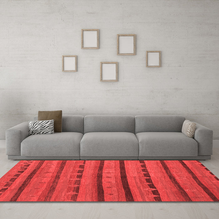 Contemporary Red Washable Rugs