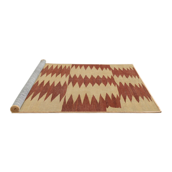 Serging Thickness of Machine Washable Contemporary Red Rug, wshcon712