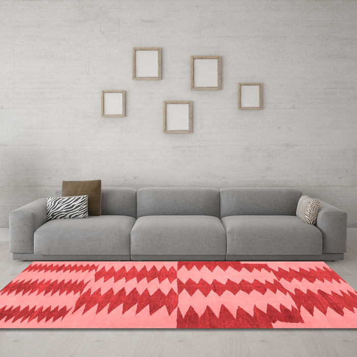 Contemporary Red Washable Rugs