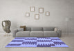 Machine Washable Abstract Blue Contemporary Rug in a Living Room, wshcon712blu
