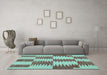 Machine Washable Abstract Light Blue Contemporary Rug in a Living Room, wshcon712lblu