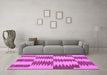 Machine Washable Abstract Purple Contemporary Area Rugs in a Living Room, wshcon712pur