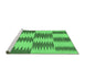 Sideview of Machine Washable Abstract Emerald Green Contemporary Area Rugs, wshcon712emgrn