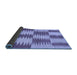 Sideview of Abstract Blue Contemporary Rug, con712blu