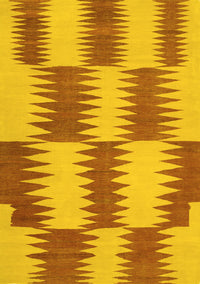 Abstract Yellow Contemporary Rug, con712yw