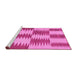 Sideview of Machine Washable Abstract Pink Contemporary Rug, wshcon712pnk