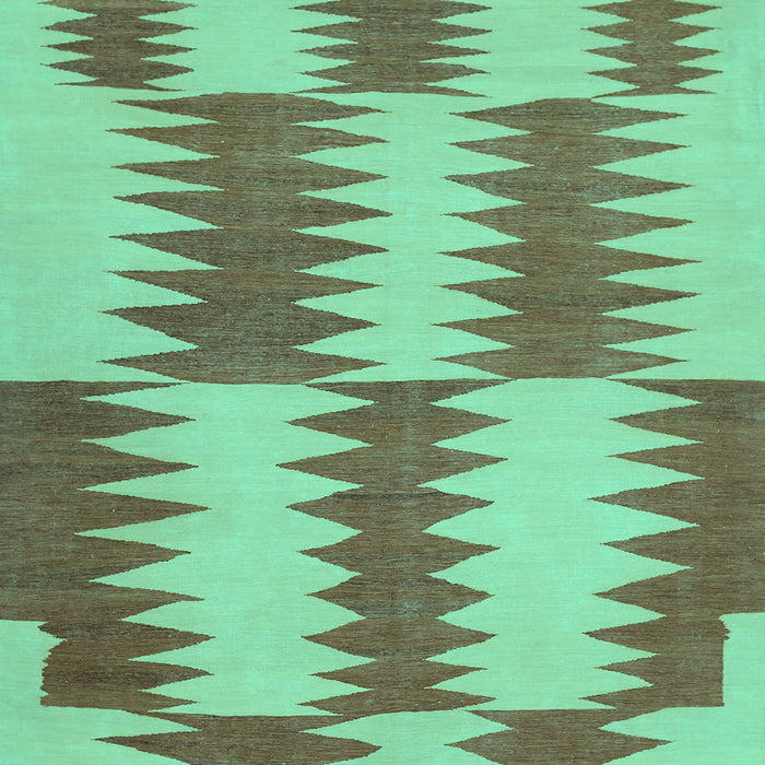 Machine Washable Abstract Turquoise Contemporary Area Rugs, wshcon712turq