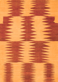 Abstract Orange Contemporary Rug, con712org