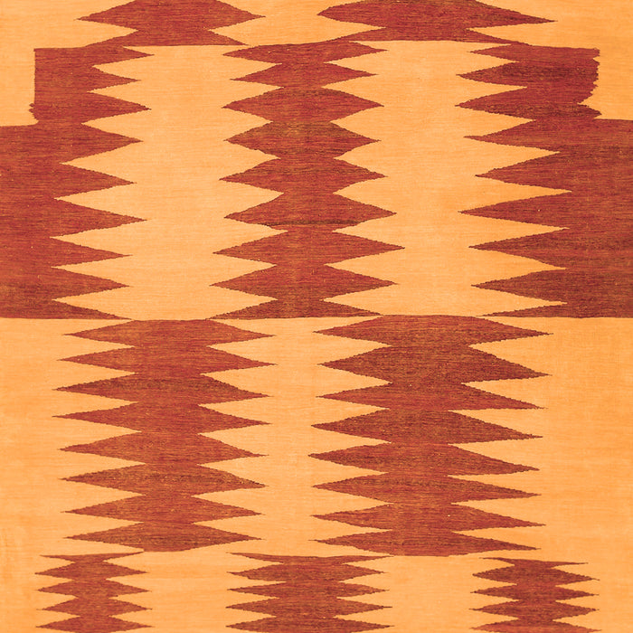 Abstract Orange Contemporary Rug, con712org