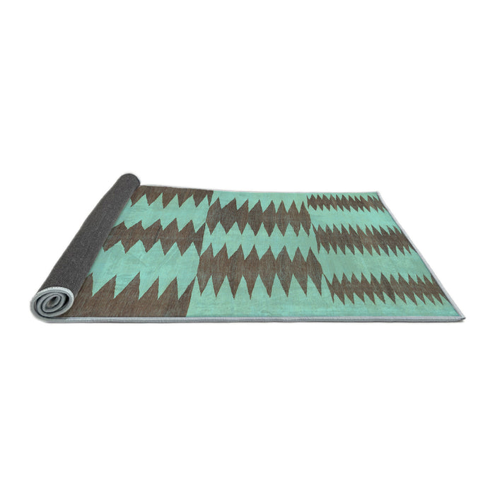 Sideview of Abstract Light Blue Contemporary Rug, con712lblu