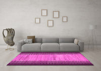 Machine Washable Abstract Pink Contemporary Rug, wshcon713pnk